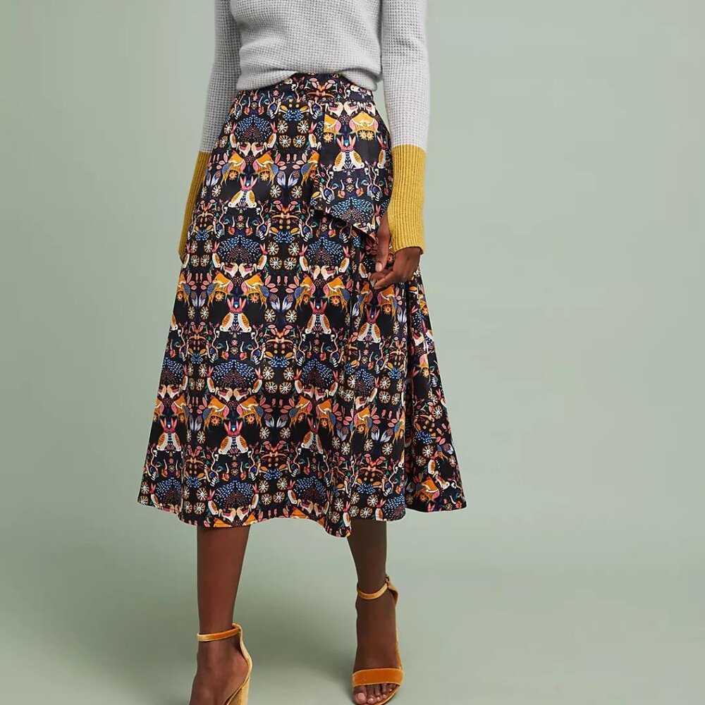 Anthropologie Eva Franco Woodland Skirt